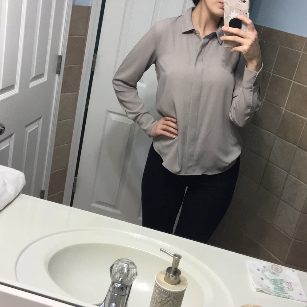 Gray-beige blouse